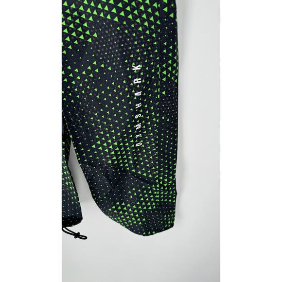 Gymshark Sport Windbreaker Jacket Mens Large Fluo Lime Green Black A2A7I New - Picture 2 of 12